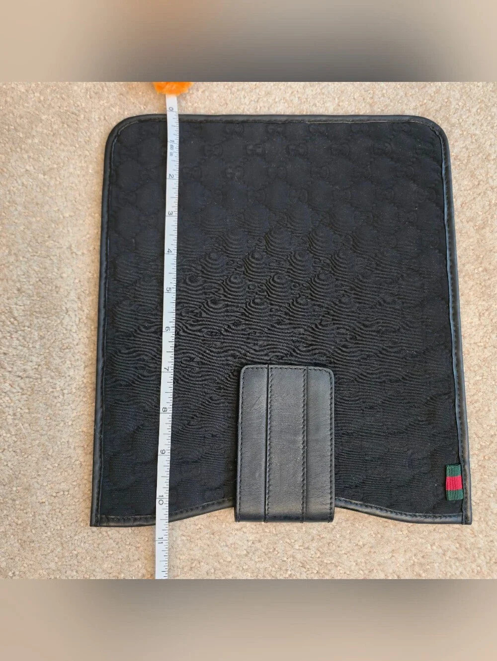 Gucci Tablet Cover Black Fabric and Leather